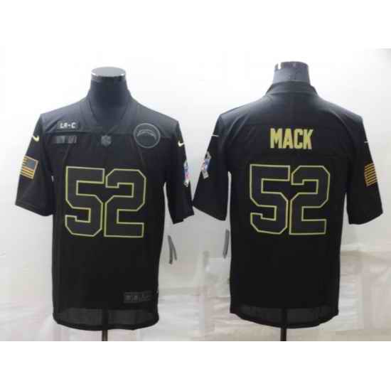 Men's Los Angeles Chargers #52 Khalil Mack Black Salute To Service Limited Stitched Jersey->los angeles chargers->NFL Jersey
