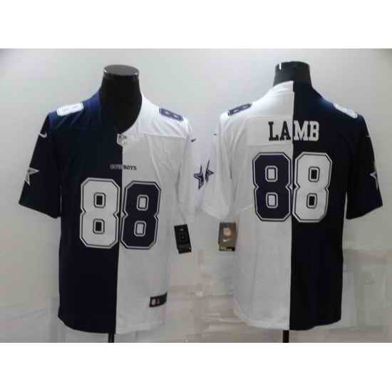 Men Dallas Cowboys #88 CeeDee Lamb Navy White Split Vapor Untouchable Limited Stitched Jersey->dallas cowboys->NFL Jersey