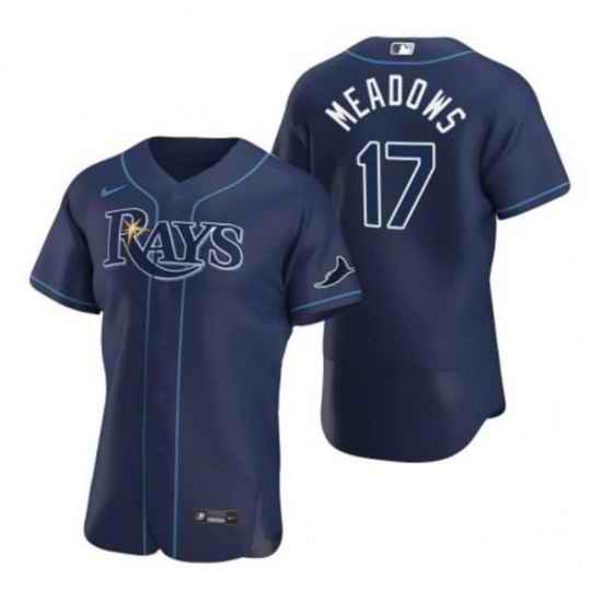 Men Tampa Bay Rays #17 Austin Meadows Navy Flex Base Stitched Jersey->tampa bay rays->MLB Jersey