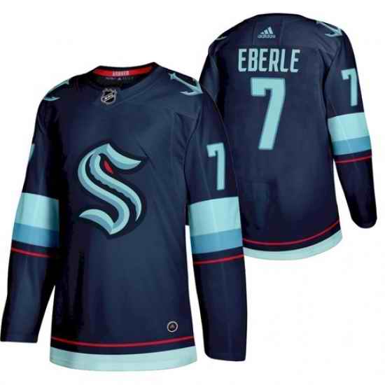 Men Seattle #7 Kraken Jordan Eberle 2022 Home Navy Jersey->san jose sharks->NHL Jersey