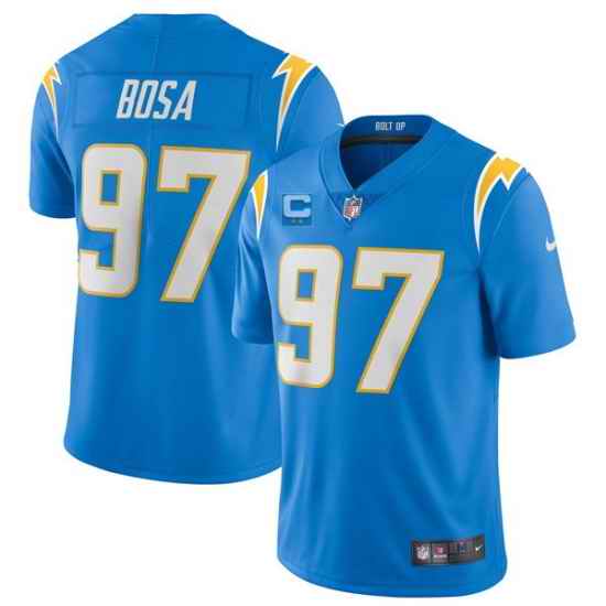 Men Los Angeles Chargers 2022 #97 Joey Bosa Blue With 2-star C Patch Vapor Untouchable Limited Stitched NFL Jersey->los angeles chargers->NFL Jersey