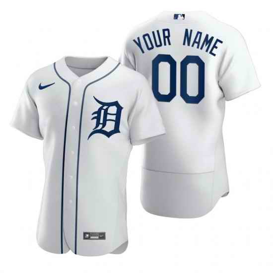 Men Women Youth Toddler Detroit Tigers White Custom Nike MLB Flex Base Jersey->customized mlb jersey->Custom Jersey