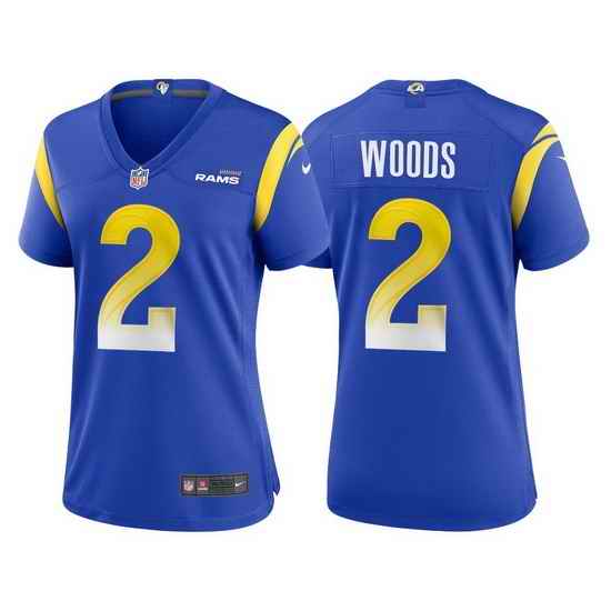 Women Los Angeles Rams #2 Robert Woods Vapor Limited Blue Jersey->women nfl jersey->Women Jersey