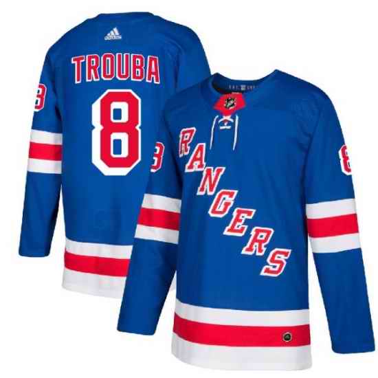 Men Adidas New York Rangers #8 Jacob Trouba Blue Home Stitched NHL Jersey->new york rangers->NHL Jersey