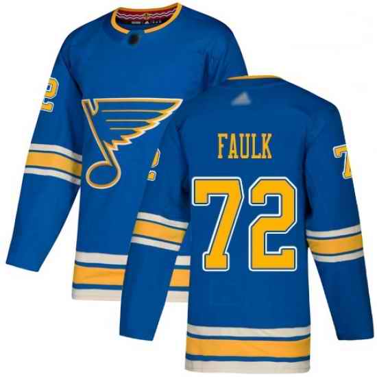 Blues #72 Justin Faulk Blue Alternate Authentic Stitched Hockey Jersey->st.louis blues->NHL Jersey