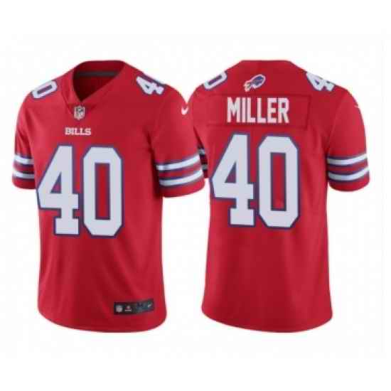 Men's Buffalo Bills #40 Von Miller Red Royal Vapor Limited Football Jersey->buffalo bills->NFL Jersey