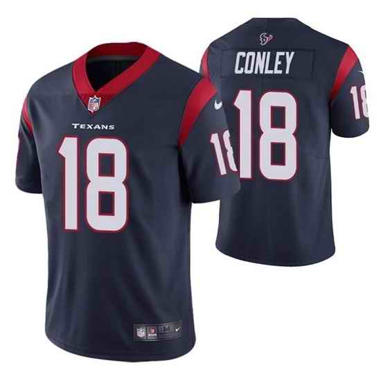 Men Houston Texans #18 Chris Conley Navy Vapor Untouchable Limited Stitched Jersey->houston texans->NFL Jersey