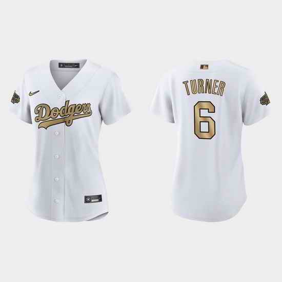 Women Los Angeles Dodgers Trea Turner 2022 Mlb All Star Game Replica White Jersey->2022 all star->MLB Jersey