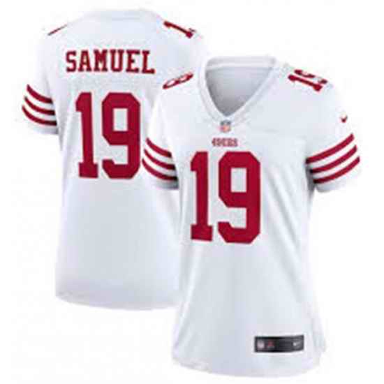Women San Francisco 49ers #19 Deebo Samuel 2022 New White Vapor Untouchable Limited Stitched Jersey->new england patriots->NFL Jersey