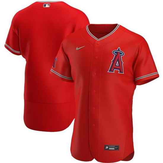 Men Los Angeles Angels Blank Red Team Logo Flex Base Stitched Jersey->los angeles angels->MLB Jersey