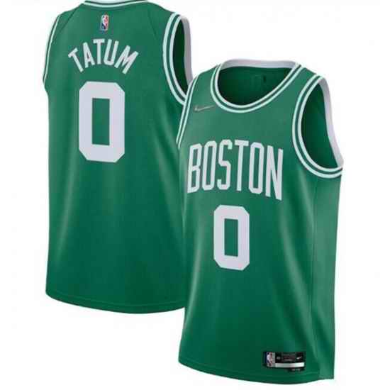 Men Boston Celtics #0 Jayson Tatum 75th Anniversary 2021 Green Stitched Basketball Jersey->nba shorts->NBA Jersey