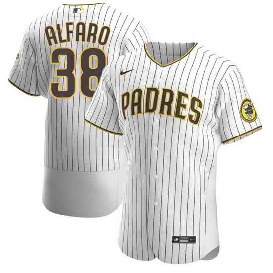 Men San Diego Padres #38 Jorge Alfaro White Flex Base Stitched Baseball Jersey->san diego padres->MLB Jersey