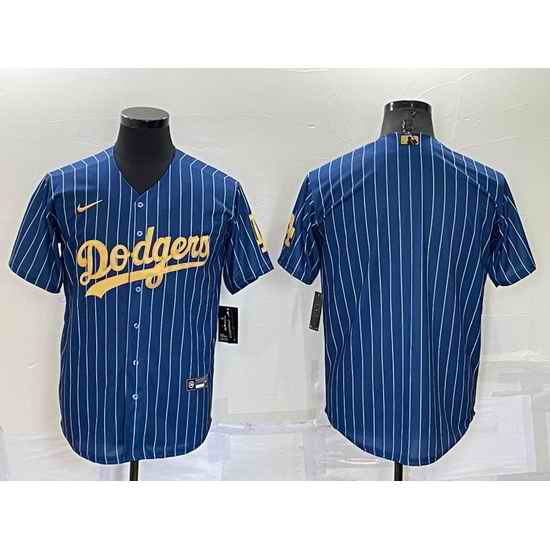 Men Los Angeles Dodgers Blank Navy Gold Cool Base Stitched Baseball Jersey->los angeles dodgers->MLB Jersey
