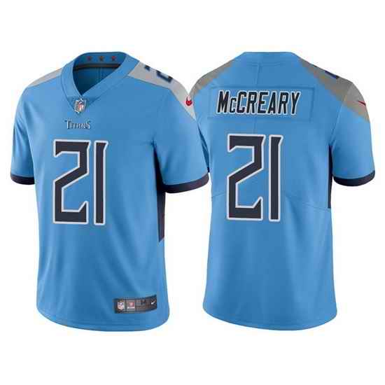 Men Tennessee Titans #21 Roger McCreary Blue Vapor Untouchable Stitched jersey->tennessee titans->NFL Jersey