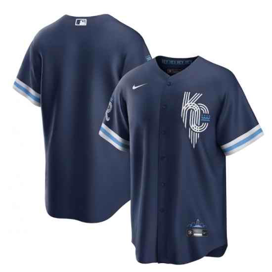 Men Kansas City Royals Blank 2022 Navy City Connect Cool Base Stitched jersey->kansas city royals->MLB Jersey