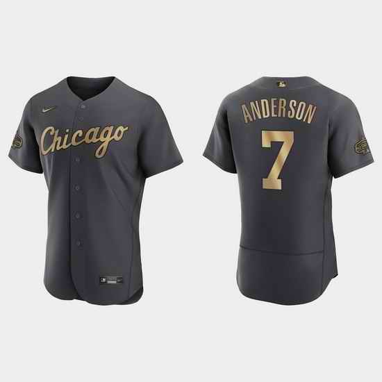 Men Tim Anderson Chicago White Sox 2022 Mlb All Star Game Authentic Charcoal Jersey->2022 all star->MLB Jersey