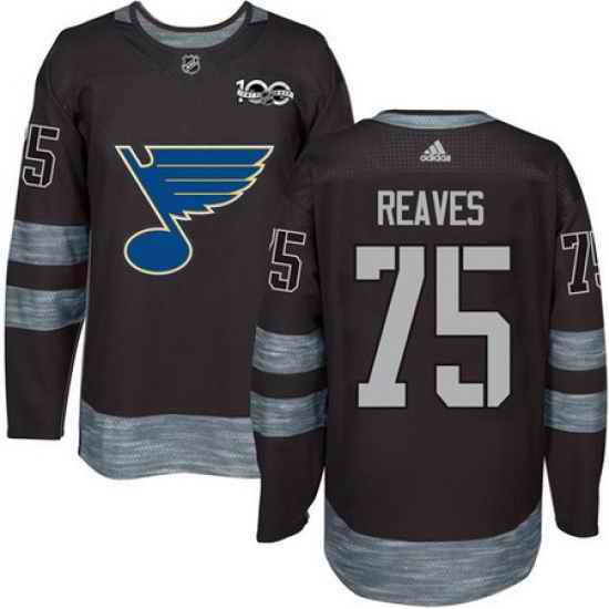Blues #75 Ryan Reaves Black 1917 2017 100th Anniversary Stitched NHL Jersey->st.louis blues->NHL Jersey