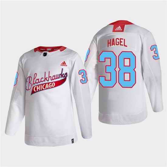 Men Chicago Blackhawks #38 Brandon Hagel 2022 Community Night White Stitched jersey->chicago blackhawks->NHL Jersey