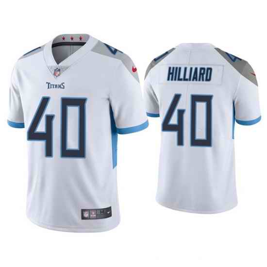 Men Tennessee Titans #40 Dontrell Hilliard White Vapor Untouchable Stitched Jersey->tennessee titans->NFL Jersey