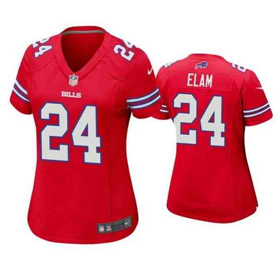 Women Buffalo Bills #24 Kaiir Elam Red Stitched Football Jerse->las vegas raiders->NFL Jersey