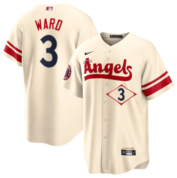 Men's Los Angeles Angels #3 Taylor Ward 2022 Cream City Connect Cool Base Stitched Jersey->los angeles angels->MLB Jersey