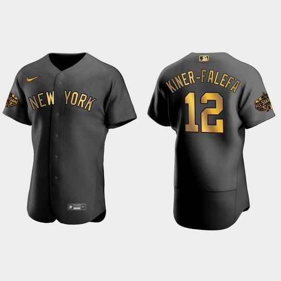 Men New York Yankees Isiah Kiner Falefa 2022 Mlb All Star Game Black Men Jersey->2022 all star->MLB Jersey