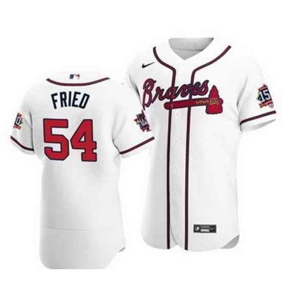 Men Atlanta Atlanta Braves #54 Max Fried White Flexbase Jersey->st. louis cardinals->MLB Jersey
