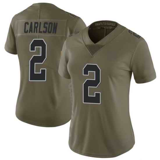 Women Las Vegas Raiders #2 Daniel Carlson 2017 Salute To Service Limited Jersey->women nfl jersey->Women Jersey