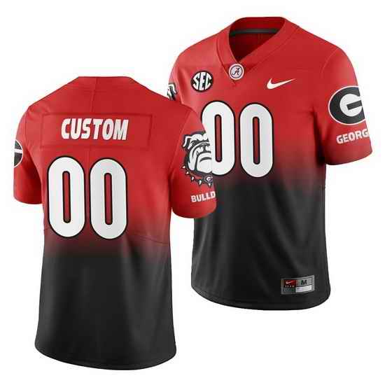 Georgia Bulldogs Custom Gradient Color Crash Men'S Jersey->->Custom Jersey