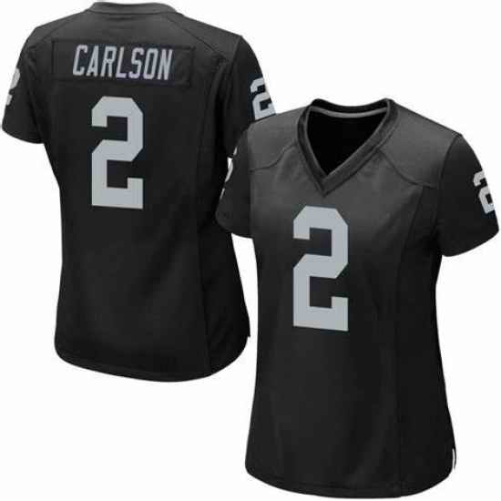 Women Las Vegas Raiders #2 Daniel Carlson Team Black Color Vapor Limited Jersey->women nfl jersey->Women Jersey