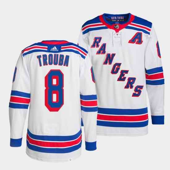 Men Adidas New York Rangers #8 Jacob Trouba White Home Stitched NHL Jersey->vegas golden knights->NHL Jersey