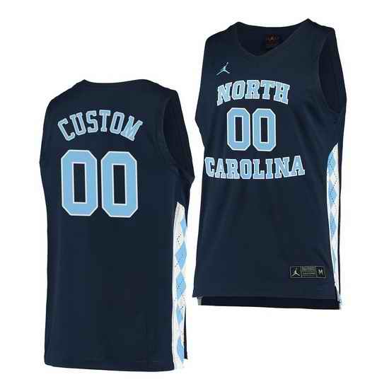 North Carolina Tar Heels Custom Navy Alternate Men Jersey->->Custom Jersey
