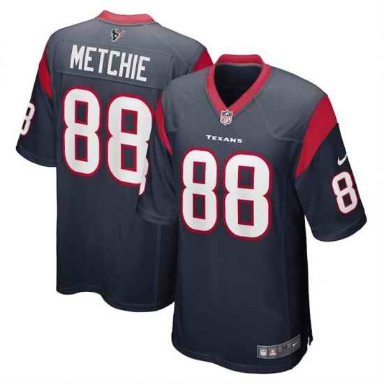 Men Houston Texans #88 John Metchie Navy Stitched Game Jersey->houston texans->NFL Jersey