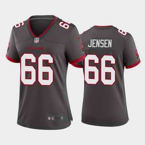 Women Nike Tampa Bay Buccaneers #66 Ryan Jensen Pewter Alternate Vapor Limited Jersey->women nfl jersey->Women Jersey