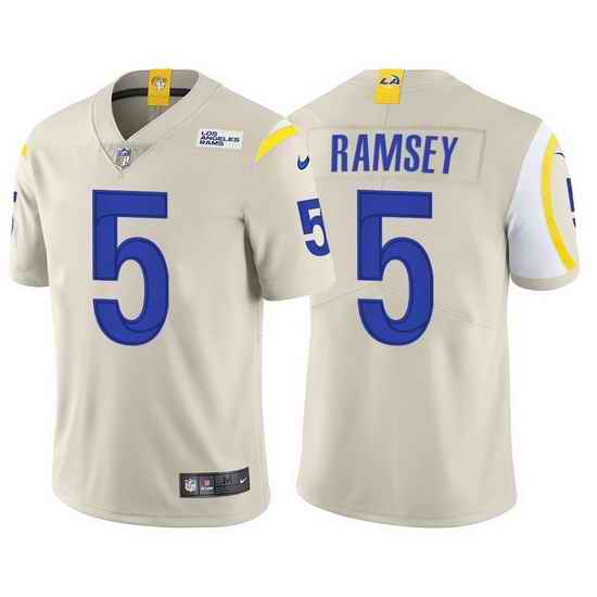 Youth Los Angeles Rams #5 Jalen Ramsey Bone Stitched Football Limited Jersey->youth nfl jersey->Youth Jersey