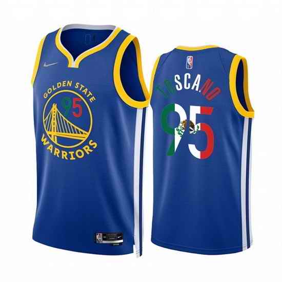 Men Golden State Warriors #95 Juan Toscano Anderson 2022 Royal Special Mexico Icon Edition Stitched Jersey->charlotte hornets->NBA Jersey