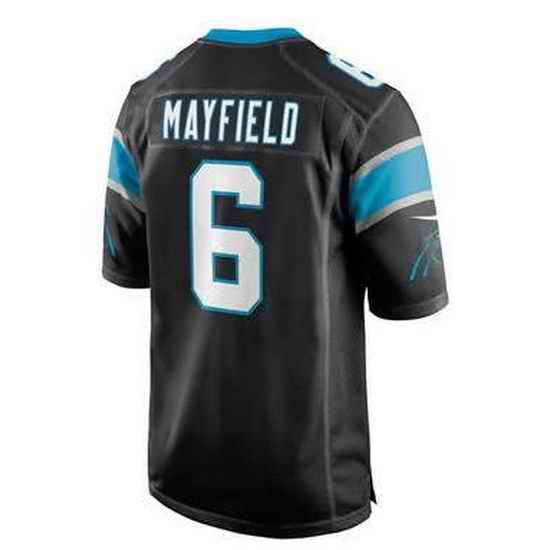 Men Nike Carolina Panthers #6 Baker Mayfield Black Vapor Limited Jersey->carolina panthers->NFL Jersey