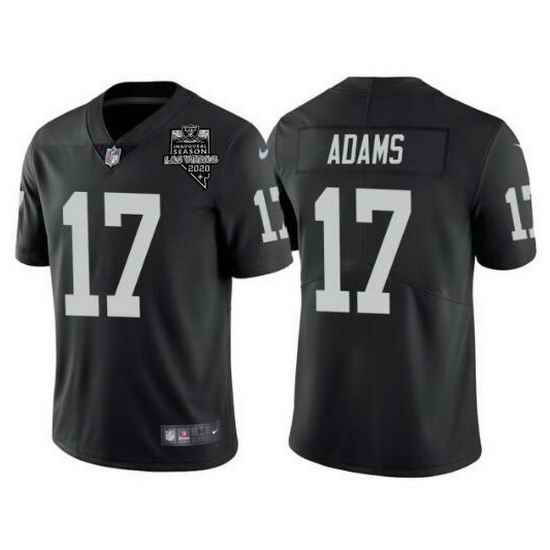 Men Las Vegas Raiders #17 Davante Adams Black With 2020 Inaugural Season Patch Vapor Limited Stitched jersey->las vegas raiders->NFL Jersey
