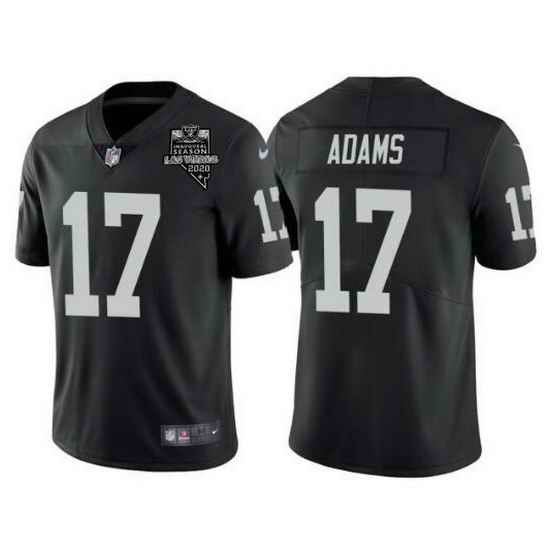 Men Las Vegas Raiders #17 Davante Adams Black With 2020 Inaugural Season Patch Vapor Limited Stitched jersey