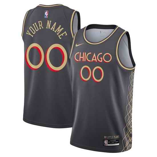 Men Women Youth Toddler Chicago Bulls City Edition Custom Nike NBA Stitched Jersey->customized nba jersey->Custom Jersey