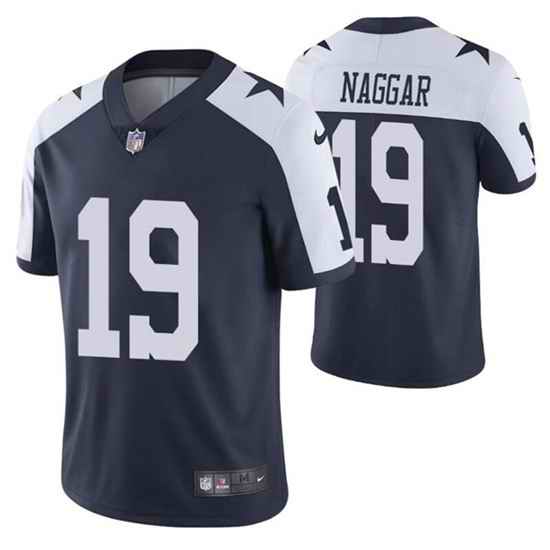 Men Dallas Cowboys #19 Chris Naggar Navy White Vapor Limited Stitched Jersey->cincinnati bengals->NFL Jersey