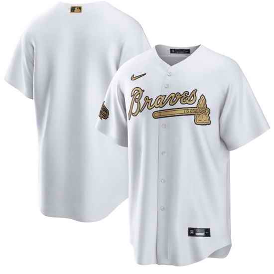 Men Atlanta Braves Blank 2022 All Star Cool Base White Stitched Baseball Jersey->2022 all star->MLB Jersey