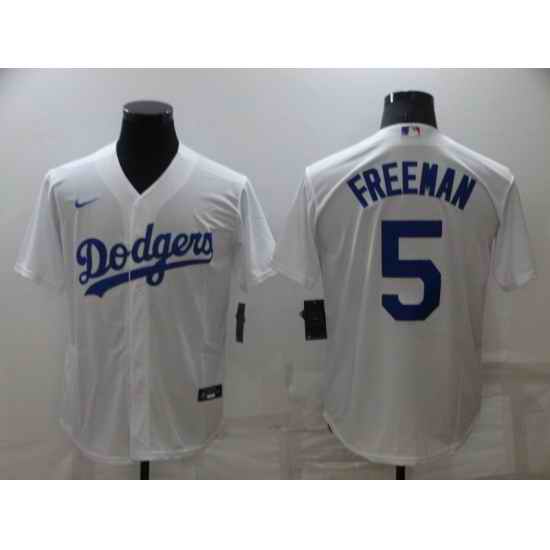 Youth Los Angeles Dodgers #5 Freddie Freeman White Stitched Baseball Jersey->youth mlb jersey->Youth Jersey