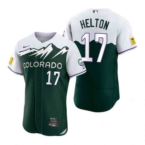 Men Nike Nike Colorado Rockies #17 Todd Helton City Connect Stitched Flex Base Baseball Jersey->colorado rockies->MLB Jersey