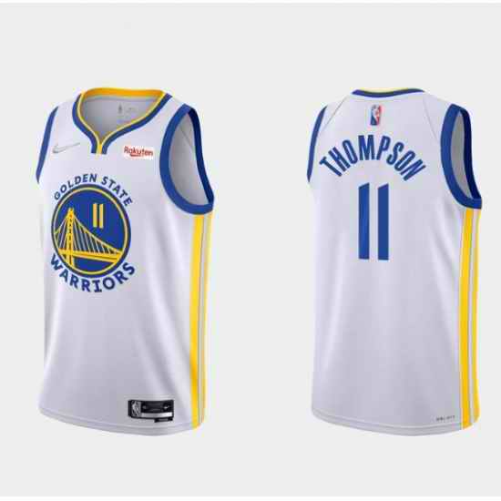 Men's Golden State Warriors #11 Klay Thompson 2022 White 75th Anniversary Stitched Jersey->golden state warriors->NBA Jersey