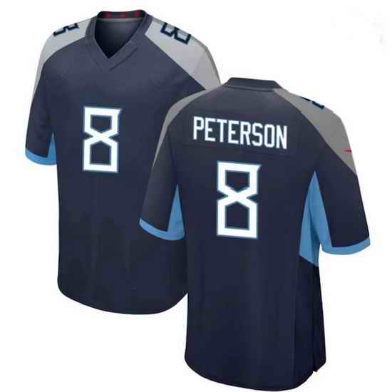Men Tennessee Titans #8 Adrian Peterson navy Vapor Limited Jersey->chicago bears->NFL Jersey