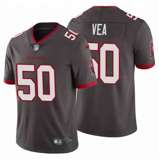 Men Nike Tampa Bay Buccaneers #50 Vita Vea Pewter Alternate Vapor Limited Jersey->tampa bay buccaneers->NFL Jersey