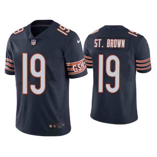Men's Chicago Bears #19 Equanimeous St. Brown Navy Vapor untouchable Limited Stitched Jersey->chicago bears->NFL Jersey