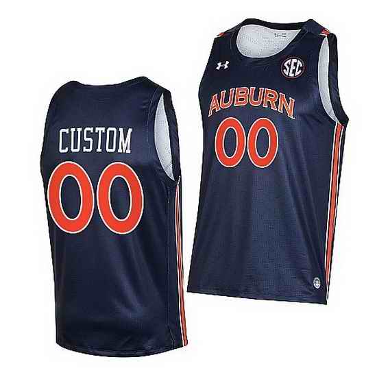 Auburn Tigers Custom Navy College Basketball 2021 22Alumni Jersey->->Custom Jersey