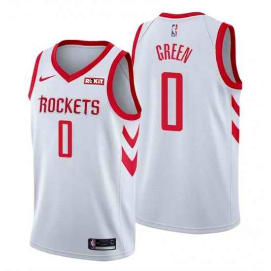 Men Houston Rockets #0 Jalen Green White Association Edition Stitched Jersey->houston rockets->NBA Jersey